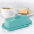 8.5 Inch, Chantal Ceramic Full Size Covered Butter Dish, Aqua