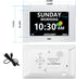 Large Display Digital Clock with Day and Date for Elderly, 7 Inch, 5 Alarm, 3 Medicine Reminders, Dementia Clock, White