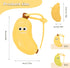 braxan 4 Pcs Banana Toothbrush Cover, Banana-Shaped Toothbrush Travel Case with Toothpaste Dispenser, Portable Brush