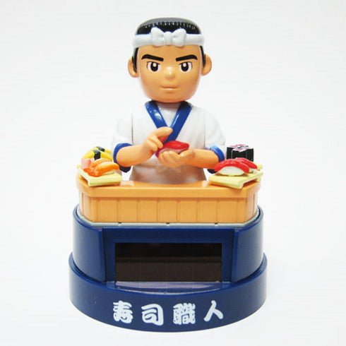 Japanese Solar Figurine Sushi Shop