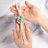 Natural Green Fluorite Meditation Healing Crystals, Feng Shui Hanging Ornament for Car, Home Decor