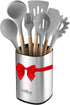 Laxinis World Kitchen Utensil Holder, Large Caddy Organizer, Modern Rectangular Design, 6.1” x 5” (utensils not