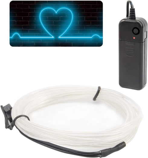 Pack 9.8ft 3m 360 (9.8ft 3m, JIGUOOR EL Wire Battery / Bright Neon Light Strip Illumination Neon Tube Rope Lights