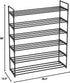 6-Tier Metal Shoe Rack, Stackable Shoe Tower, Shoe Storage Organizer Metal Cabinet Durable Multifunctional Shelf