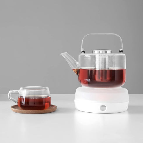 40 ounce/1.18 Viva Bjorn Borosilicate Glass Tea Pot for Stovetop with Loose Leaf Tea Infuser Mesh - Liter - Modern