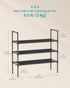 3-Tier Closet, ULSH043BH01 SONGMICS Shoe Rack, Shoe Storage for Hallway Slim and Space-Saving, Metal Frame, Non-Woven