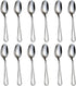 Teaspoons Set, 12pcs Stainless Steel 18/0 Tea Spoon, 6.29 Inches for Home, Kitchen, Restaurant, Silver