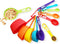 12 Piece Measuring Cups and Spoons Set, Colored Kitchen Measure Tools, Durable Nesting for Dry and Liquid