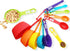 12 Piece Measuring Cups and Spoons Set, Colored Kitchen Measure Tools, Durable Nesting for Dry and Liquid