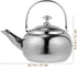 BESTonZON Whistling Tea Kettle - 14cm Stainless Steel Water Boiler with Infuser for Induction and Gas Stove