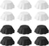 Fox Run Reusable Silicone Cupcake and Muffin Wrappers, Set of 12 Scalloped Bake Cups (Black and White)