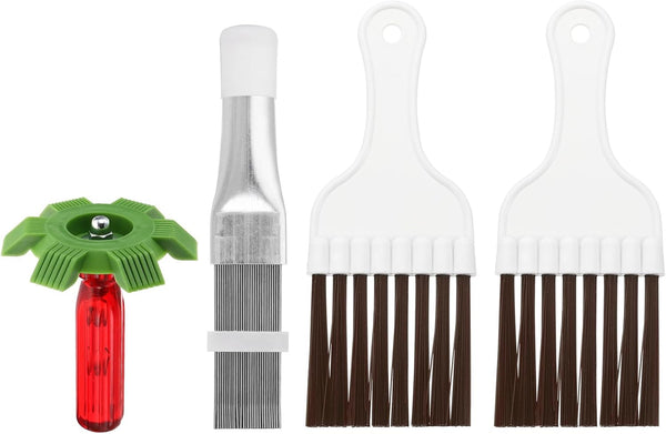 PATIKIL Air Conditioner Fin Comb, Stainless Steel Condenser Fin Straightener & Cleaning Brush Tool