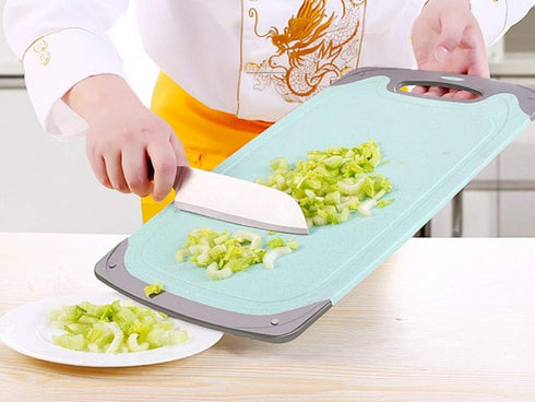 Cutting Boards for Kitchen, Anti-Skid Eco-Wheat Straw Vegetable Board Set of 3, Dishwasher Safe