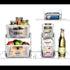 madesmart Premium Antimicrobial 2-Tier Organizer, Multi-Purpose Slide-Out Storage with Handles, Pack of 1, Frost