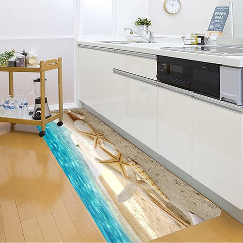 3D Non Slip Bath Rugs Sponge Foam for Bathroom,Durable Flannel Mat Bright Print rug for Living Room, Absorbent water