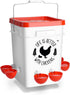 Tgeyd Chicken Waterer 5 Gallon, with 6 Enlarge Automatic Water Cups, Large