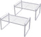 Kitchen Cabinet Shelf Organizer Rack, 2 Pack, Pantry Storage, Bathroom Bedroom Office Table Desk Space Saving, Steel