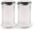 Mr. Kitchen 2 Pack Salt Sugar Shaker dispenser - Powder Sugar Dispenser Canisters -