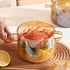 Glass Pot with Cover, Heat Resistant Cooking Pot and Pan with Lid, 1.5L/50 OZ for Pasta, Noodle, Soup