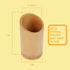 BambooMN Bamboo Kitchen Utensil Holder for Countertop, 7" x 4" Utensil Crock in Carbonized Brown