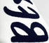 Nautical Style Embroidered Beach Throw Pillow Cover, White, 20" x 12"