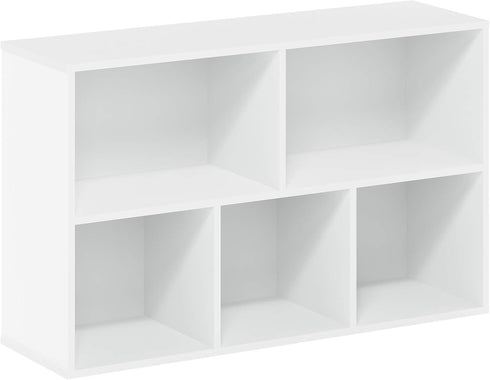 Furinno Luder Bookcase / Storage, 5-Cube, White