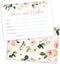 Set of 50 Double Sided Floral Advice and Wishes Cards for Bridal Shower, Baby Shower, Wedding, Graduation, and