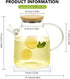 WHJY Clear Glass Teapot Glass Pots for Cooking on Stove Clear Teapots with Infuser for Loose tea, Kettle Teapot for Loose Leaf for Boiling Water - 60oz by WHJY