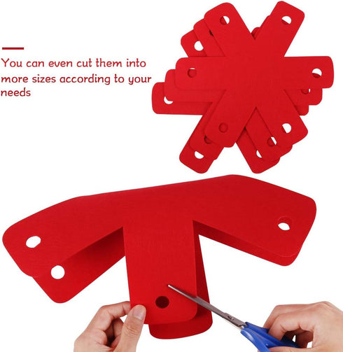 BYKITCHEN Pot Pan Protectors - Set of 12, Red Pads for Stacking Cookware