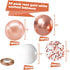 Zesliwy Rose Gold Confetti Balloons, 50 Pack 12 inch White and Rose Gold Latex Balloons for Party Decorations