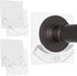 Shower Curtain Rod Holder, Easy Installation No Drilling Required, Transparent Wall Mount Rod Retainer (4 Pieces)