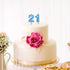 21st Birthday Candles Cake Numeral, Happy Birthday Topper Decoration for Wedding Anniversary Celebration (Blue)