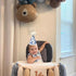 E0EHOHC 1/2 1/2 Half Birthday Decorations for Baby Boy Blue Handmade High Chair Banner with Cone Hat for Half Way