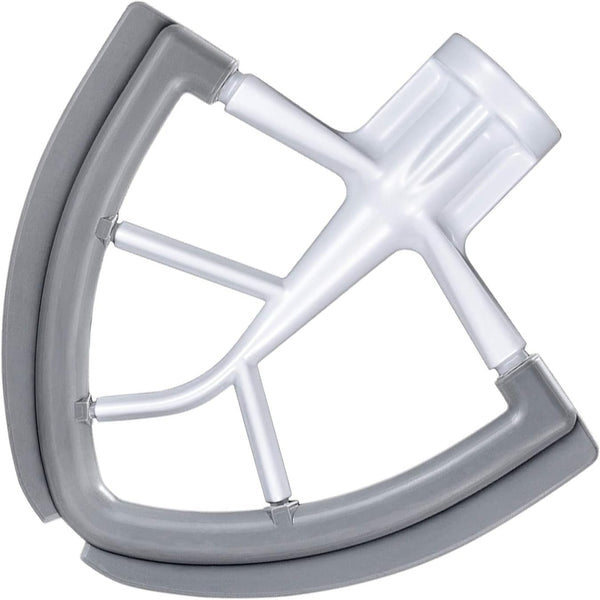 Flex Edge Beater for KitchenAid 4.5/5 QT Tilt Head Stand Mixer - Double Silicone Edge Mixer Paddle, White