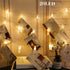 Dopheuor LED Photo Clip Copper String Lights, Warm White Battery Powered Fairy Lights for Bedroom Wall Decor