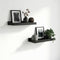 Z metnal Wood Floating Shelves, Small Natural Wooden Display Wall Shelf for
