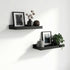 Z metnal Wood Floating Shelves, Small Natural Wooden Display Wall Shelf for