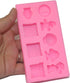 9-Cavity Silicone Cartoon Fondant Mold for Cake Decorating, Candy Making, and Resin Crafts - Chocolate and Gum Paste