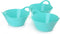 Mintra Home Plastic Bowls with Handles (970ml Small 3pk, Teal)