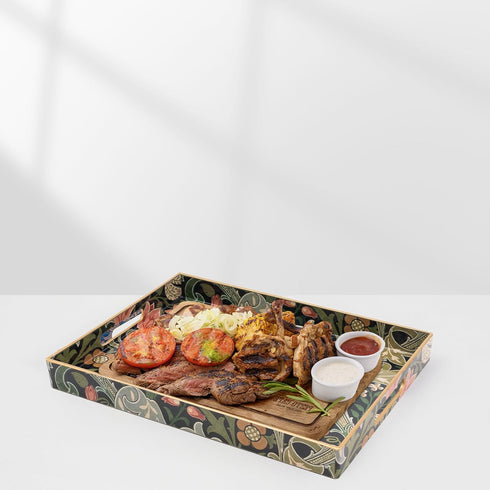 Elegant Large Serving Tray with Handles for Coffee Tables - Modern Design