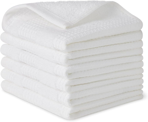 Amazon Basics Organic Cotton Waffle Kitchen Dish Cloths - Ultra Absorbent, Quick