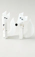 DECORA Pack of 100 Sturdy White Wooden Mini Clothespin Photo Clips - 3.5cm