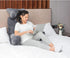SLIGUY Reading Pillow-Bed Rest Pillow with Detachable Neck Roll & Support Arm for Sitting in Bed Couch