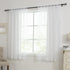 White Sheer Curtains - 54 inches Long for Bedroom, Top Rod Pocket Sheer Window Panels for Nursery, Living Room
