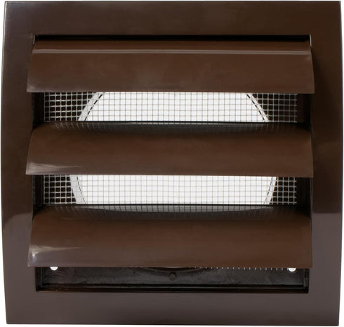 Brown Exhaust Hood Vent 4'' Inch with Built-in Pest Guard Screen, White Air Vent Cover for HVAC Exhaust