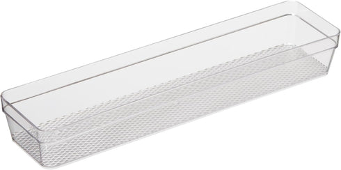 Oggi Clear Drawer Organizer - 3" X 12.5" - Ideal for Organizing Kitchen Drawers, Office, Desk, and Cosmetics