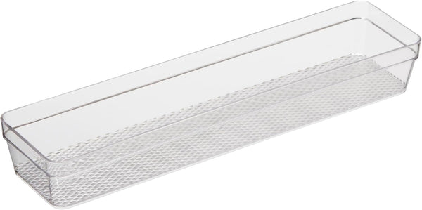 Oggi Clear Drawer Organizer - 3" X 12.5" - Ideal for Organizing Kitchen Drawers, Office, Desk, and Cosmetics