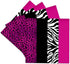 Pink Black and White Animal Print Coasters - 3dRose CST_35436_3, Set of 4