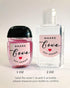 60 1oz 2oz Pink LABELS - Mini Hand Sanitizer Bottle Stickers - Share Love Not Germs, Fits most and Bottles