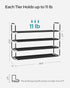 4-Tier Closet, ULSH054B01 SONGMICS Shoe Rack, Shoe Storage for Hallway Slim and Space-Saving, Metal Frame, Non-Woven